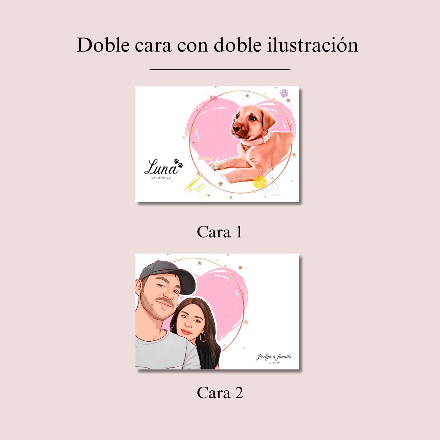 Lámina con ilustración personalizada (Mascotas)