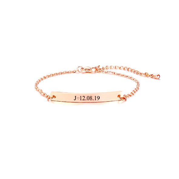 Esclava rose gold con texto personalizado