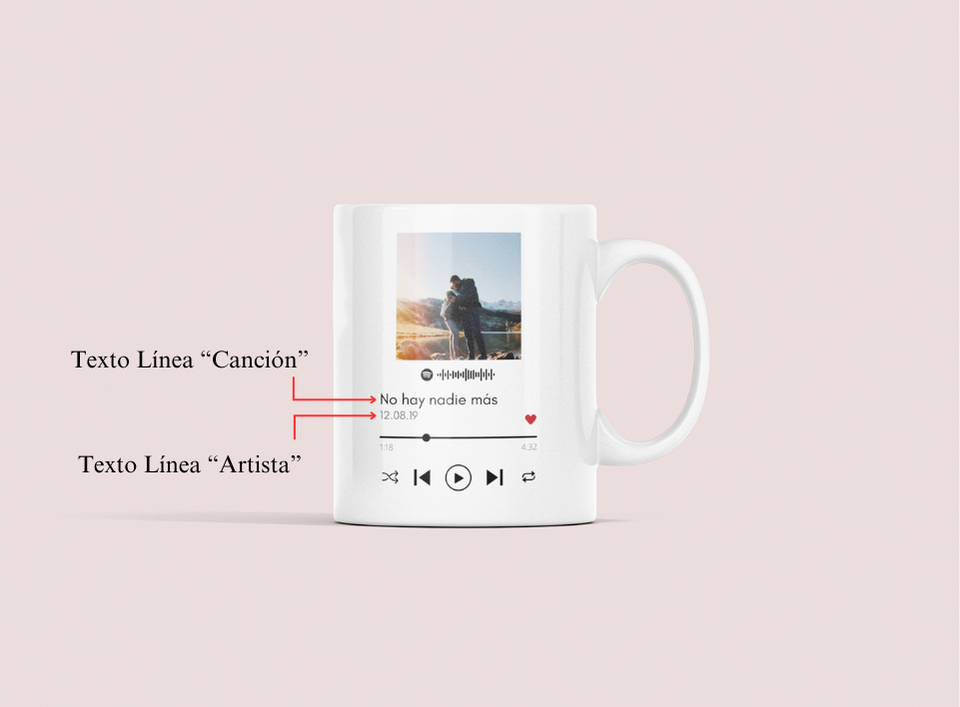 Taza Spotify con foto