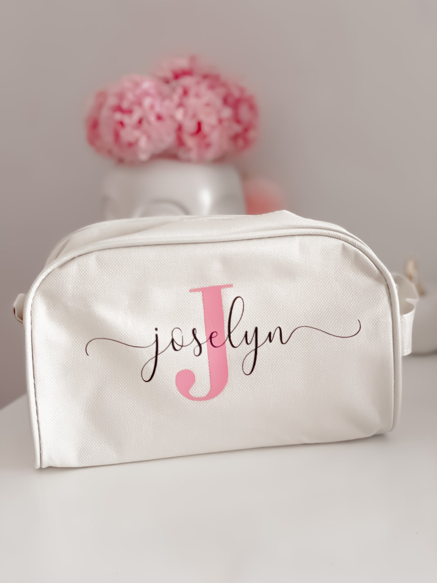 Neceser Beige con Inicial y Nombre