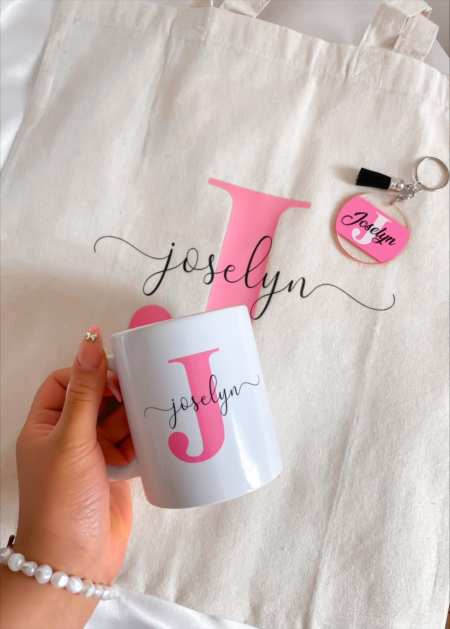 Pack Inicial + Nombre (Tote, taza y llavero)