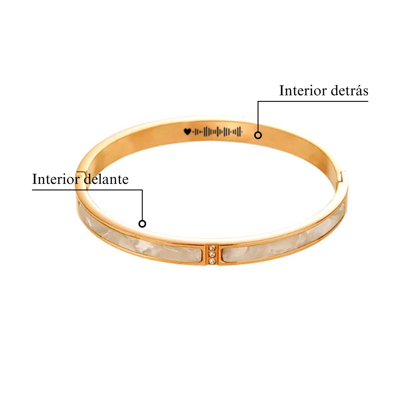 Pulsera Marble dorada con código canción