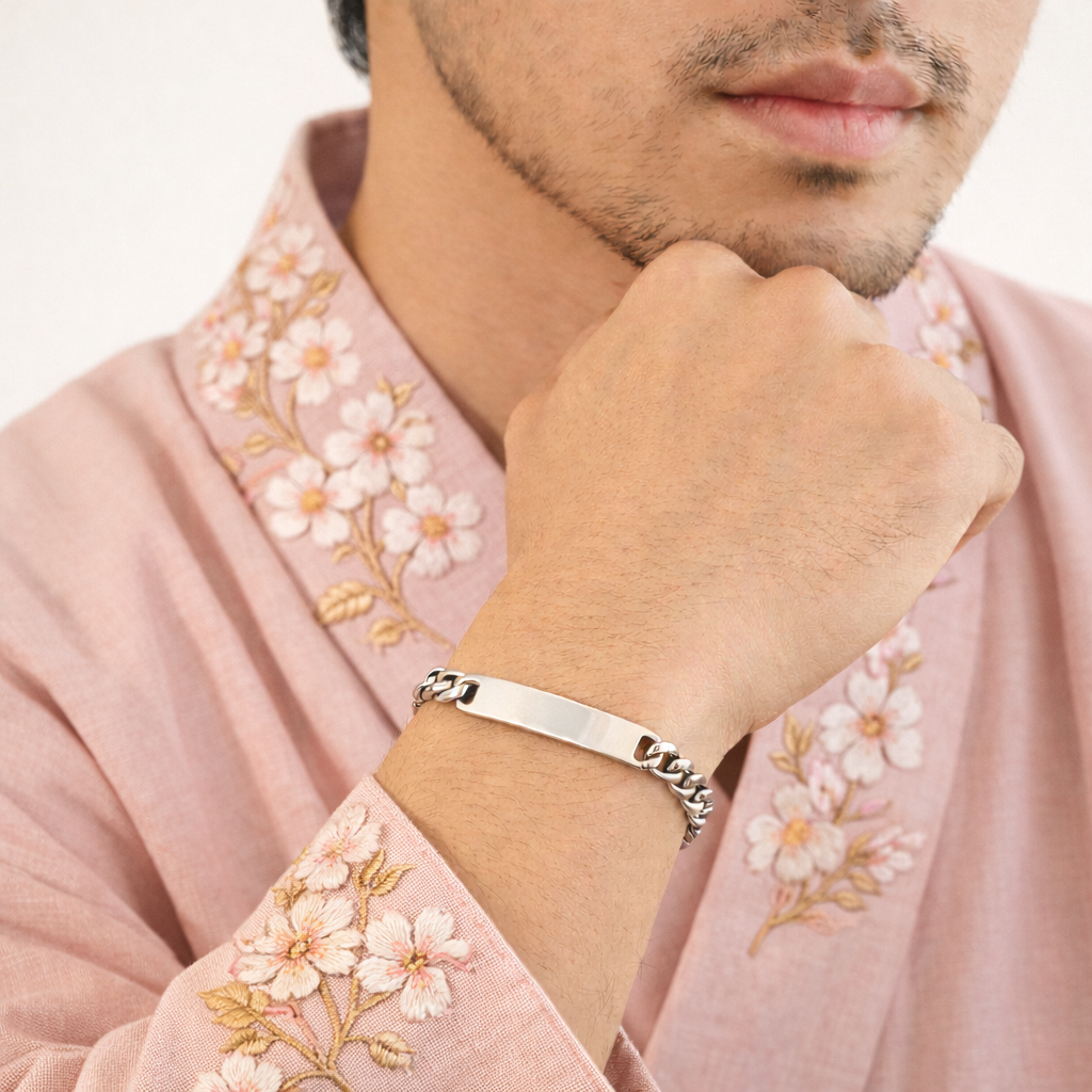 Pulsera Satoshi plateada