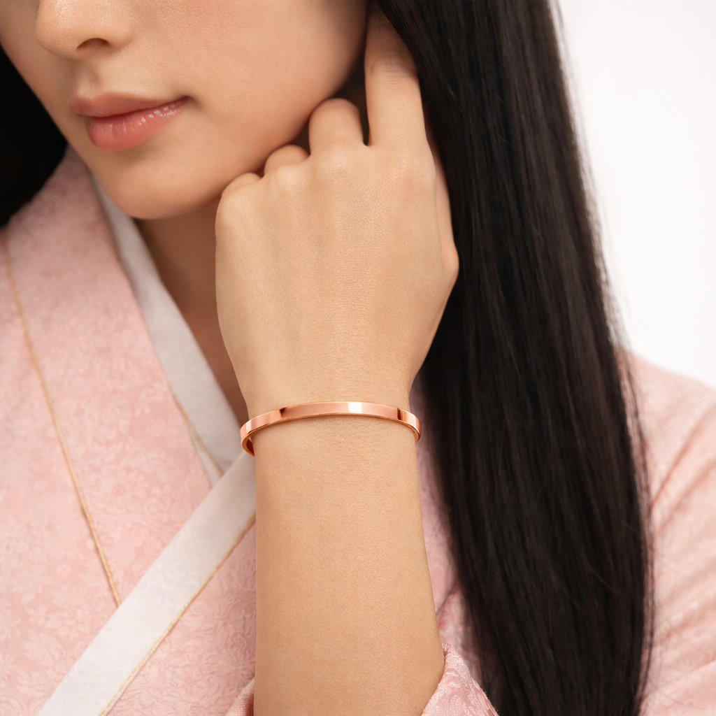 Pulsera Tamaki 4mm oro rosa