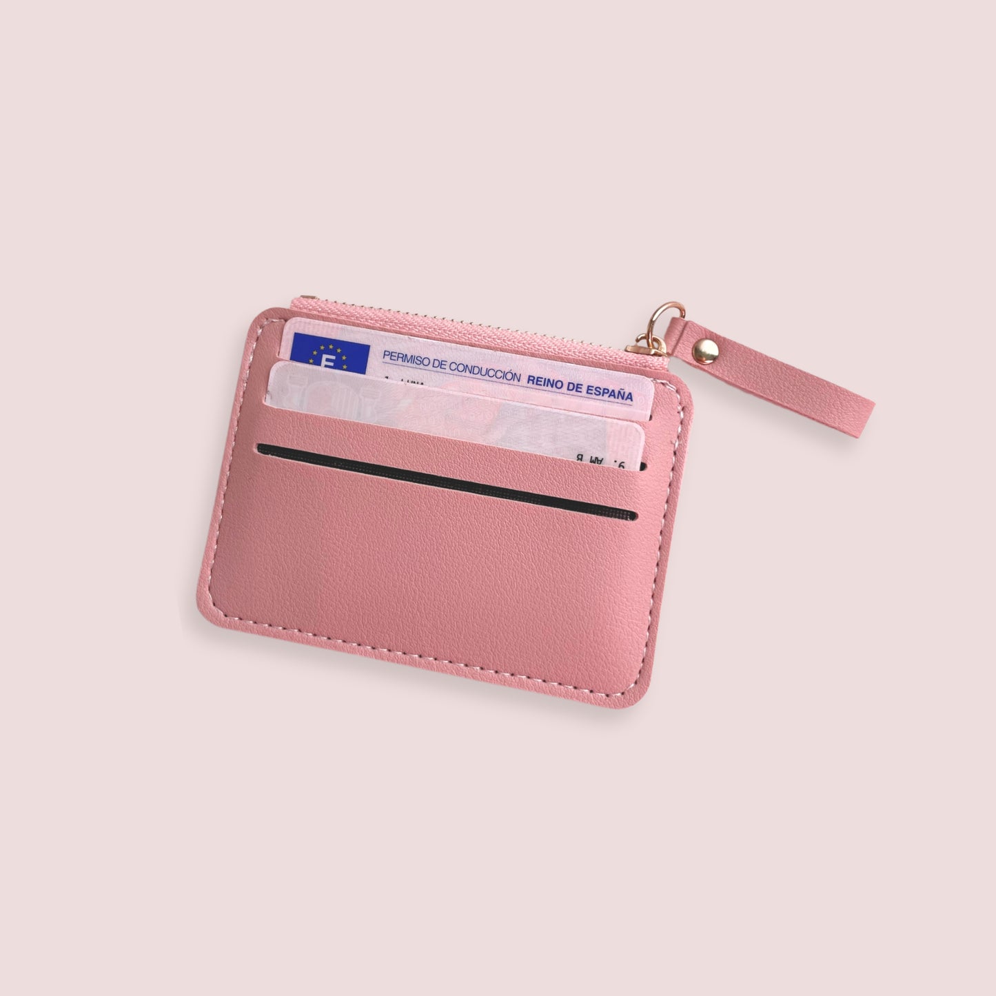 Monedero/tarjetero polipiel rosa (Edición Día de la Madre)