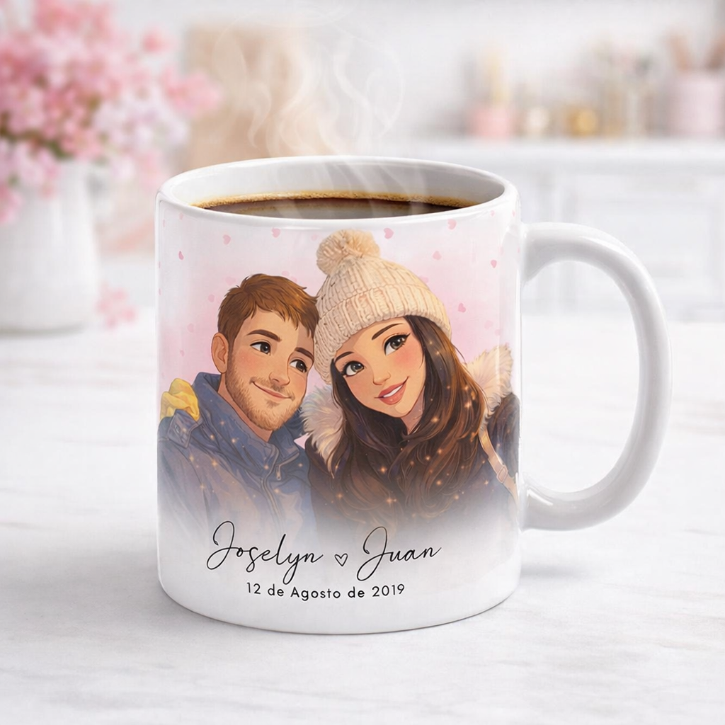 Taza personalizada con foto estilo Disney