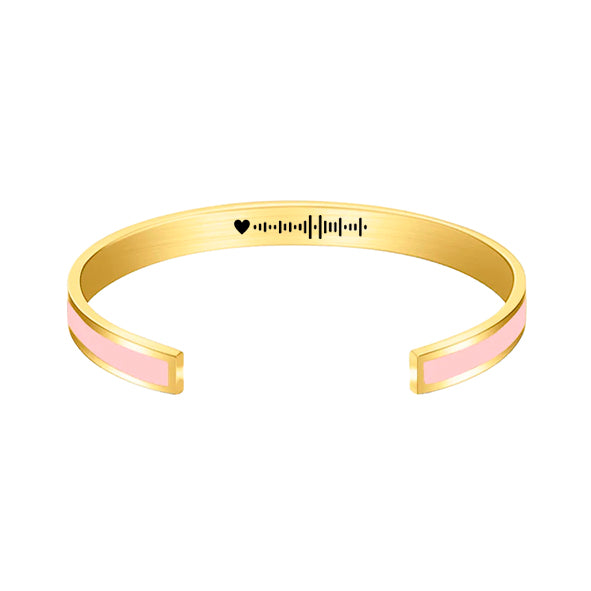 Brazalete rosa con código de canción