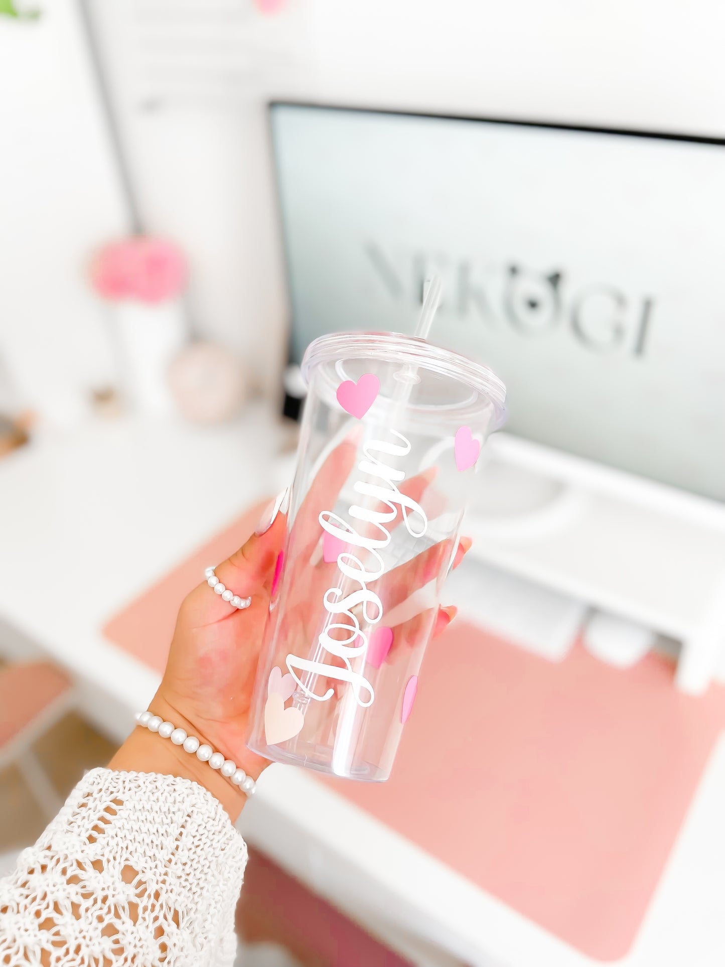 Vaso grande Corazones
