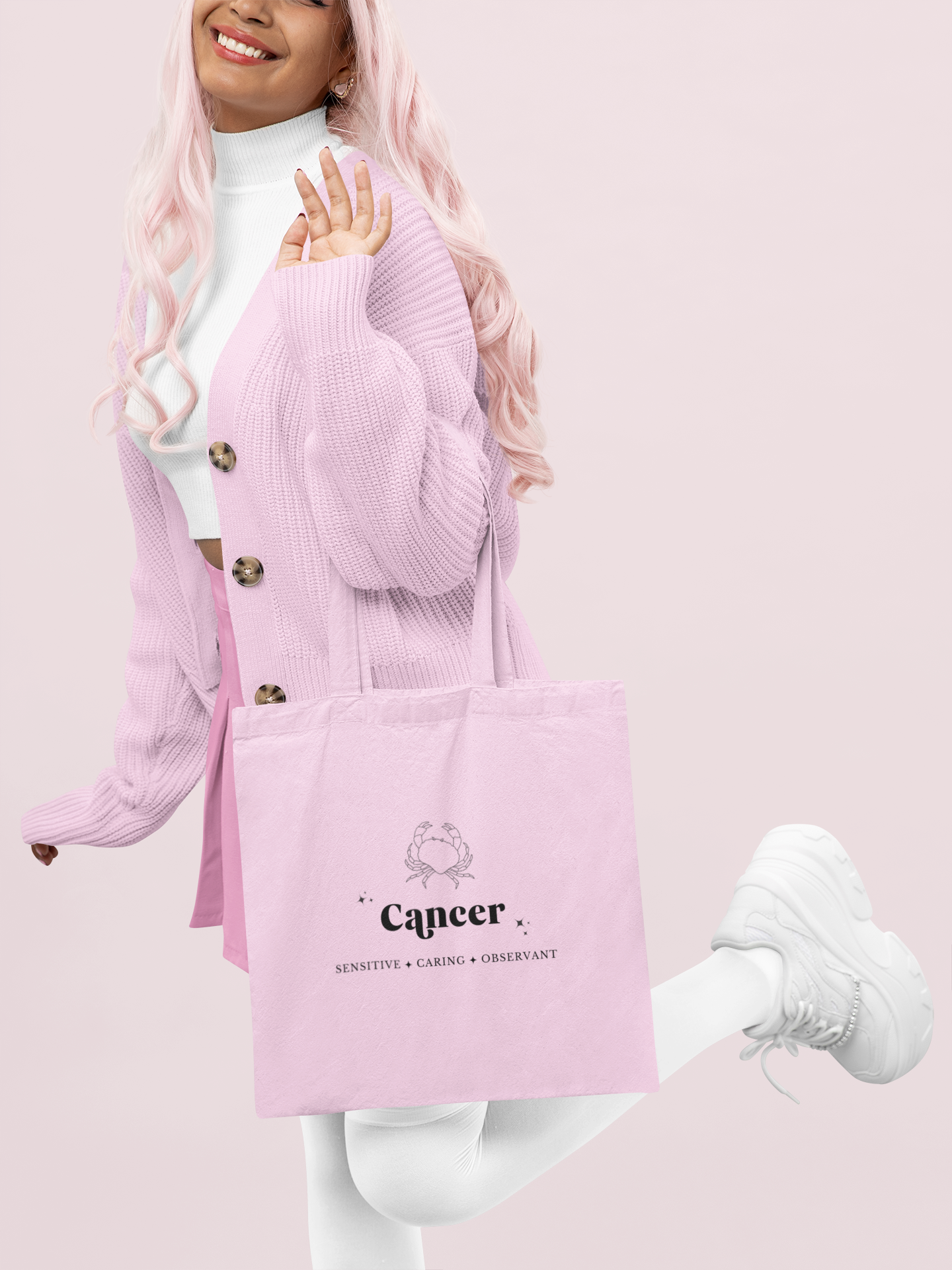 Tote Bag Rosa Horóscopo