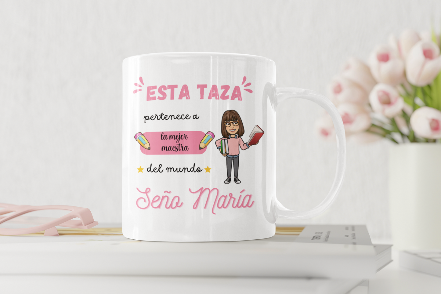 Taza Profesora/Maestra con avatar personalizado