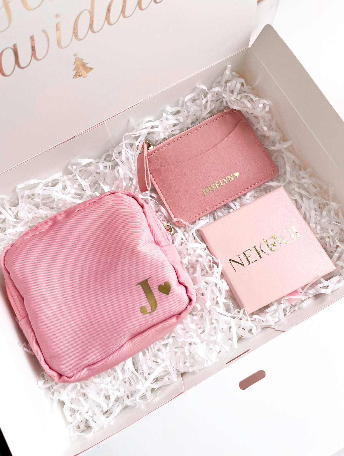 Caja de regalo Neceser + Tarjetero + Collar