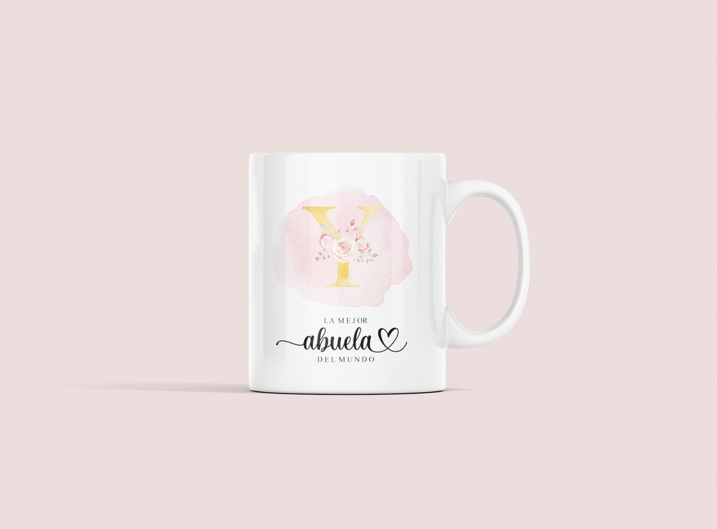 Taza La mejor abuela del mundo con Inicial