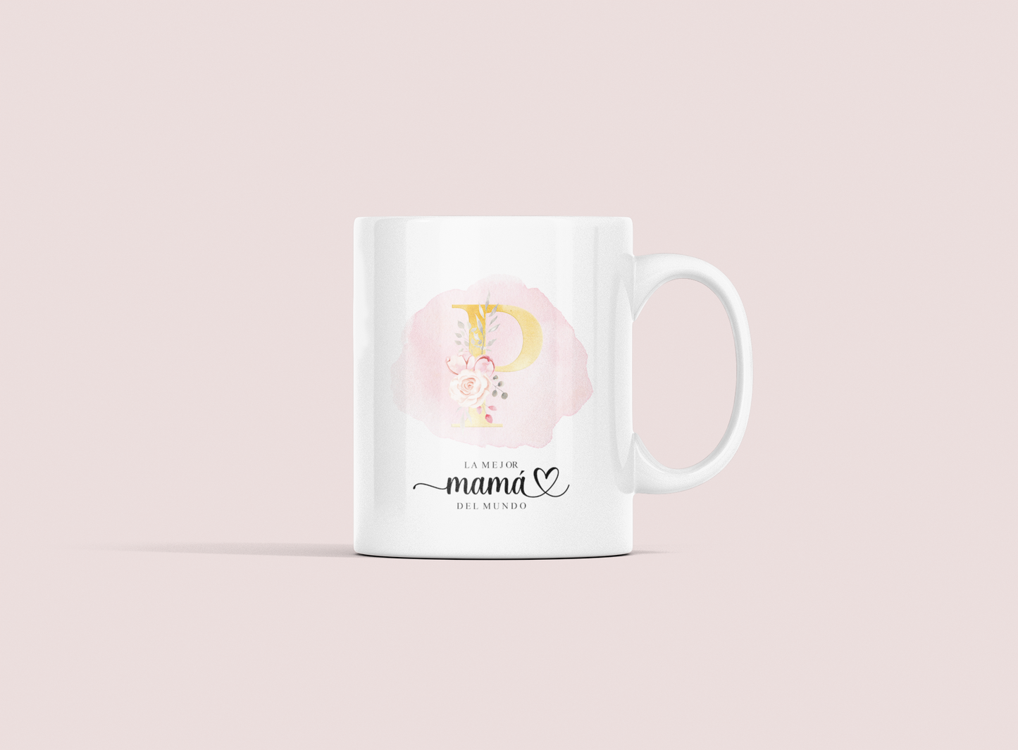 Taza La mejor mamá del mundo con Inicial