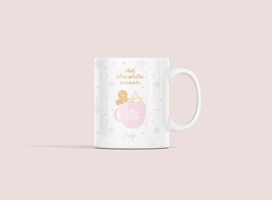 Taza Hot Chocolate Season con Nombre personalizado