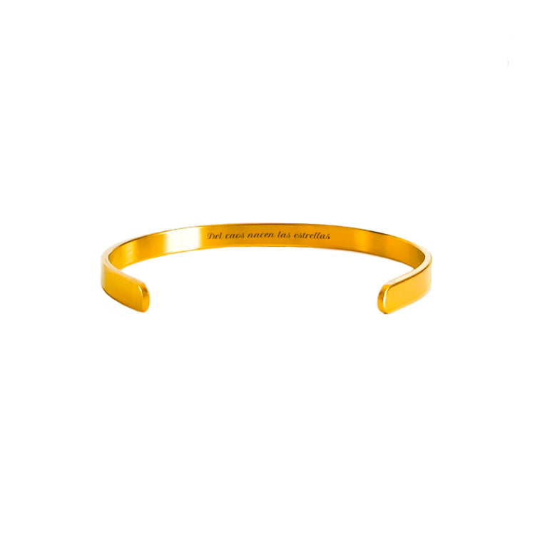 Brazalete dorado 6mm texto con texto personalizado (Boda)
