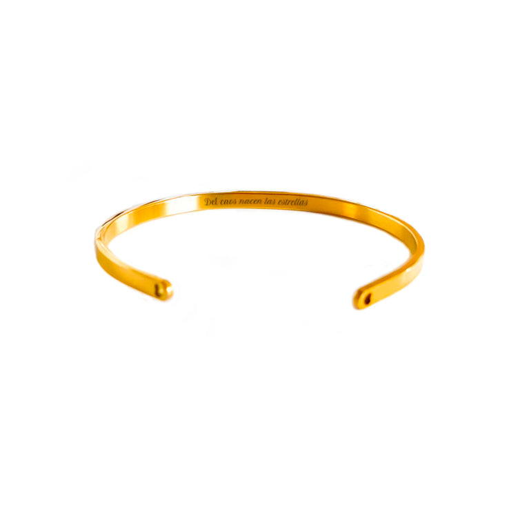 Brazalete dorado 4mm con texto personalizado