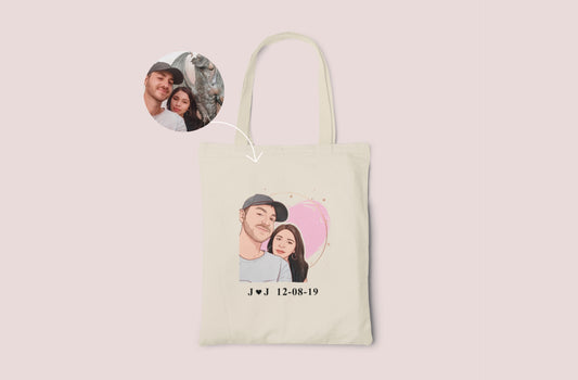 Tote Bag Beige Ilustración