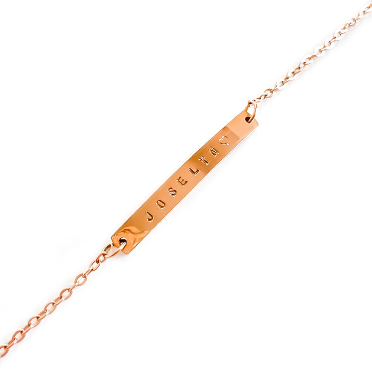 Esclava rose gold grabada a mano (Boda)