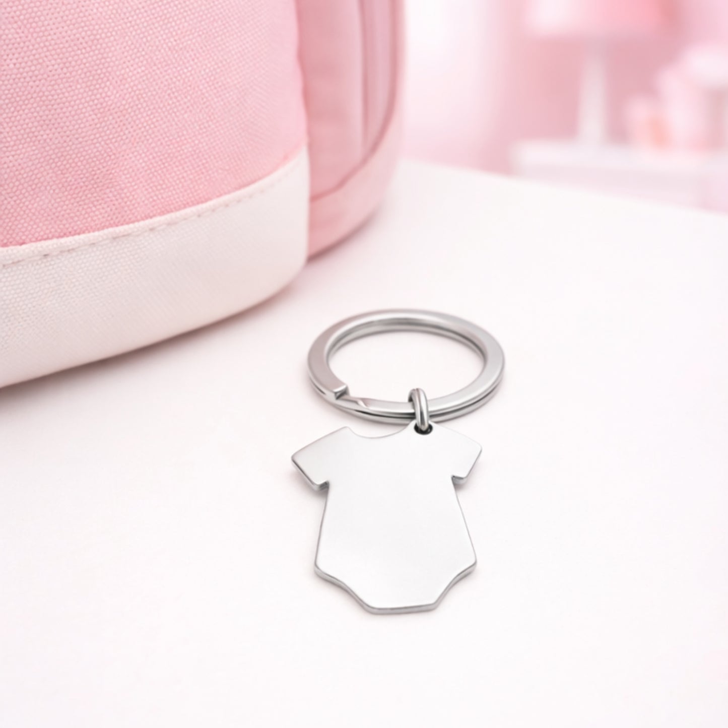 Llavero bebé plateado