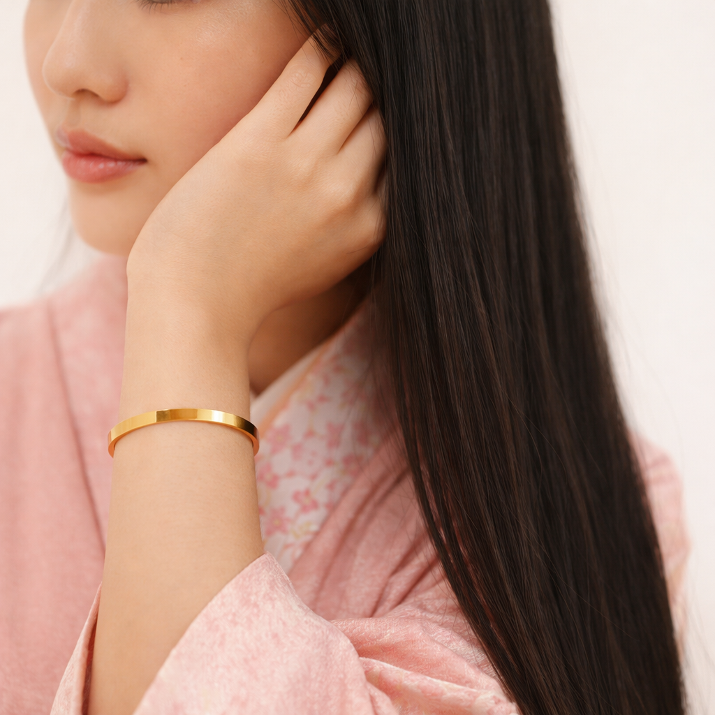 Pulsera Tamaki 6mm dorada