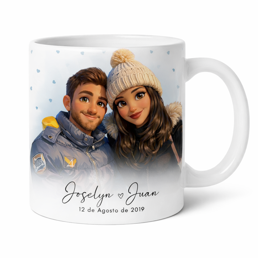 Taza personalizada con foto estilo Pixar
