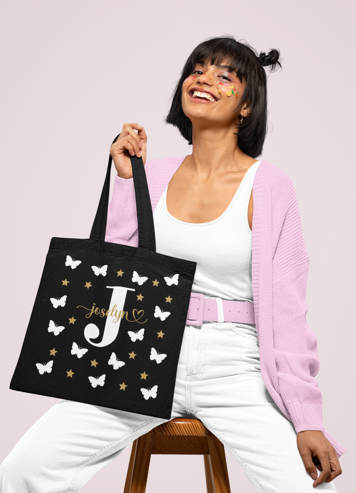 Tote Bag Negra Mariposas