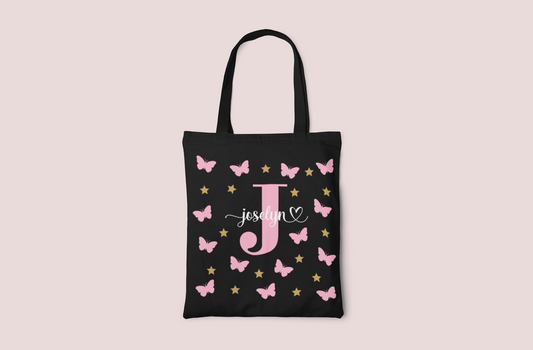 Tote Bag Negra Mariposas