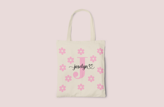 Tote Bag Beige Flores