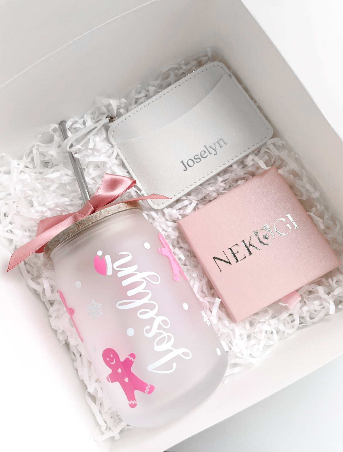Caja de regalo Vaso pequeño + Tarjetero + Pulsera