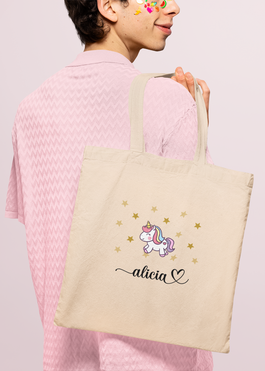 Tote Bag Beige Unicornio